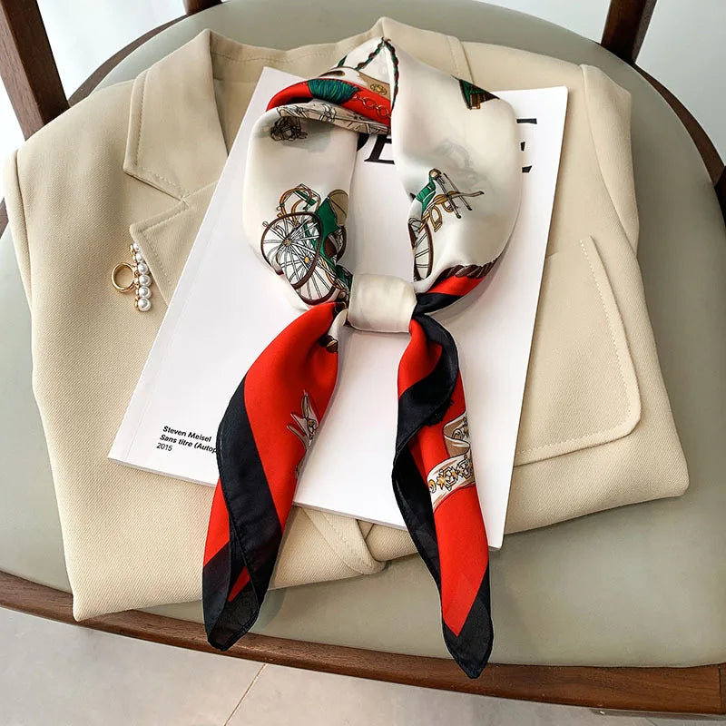 Head Scarf For Women Animal Animal Kerchief Neck Scarfs 70cm Square Shawls and Wrpas Scarves For Ladies