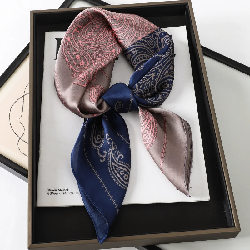 Head Scarf For Women Animal Animal Kerchief Neck Scarfs 70cm Square Shawls and Wrpas Scarves For Ladies