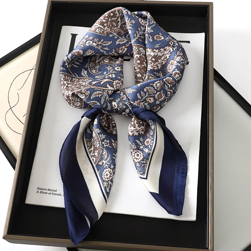Head Scarf For Women Animal Animal Kerchief Neck Scarfs 70cm Square Shawls and Wrpas Scarves For Ladies