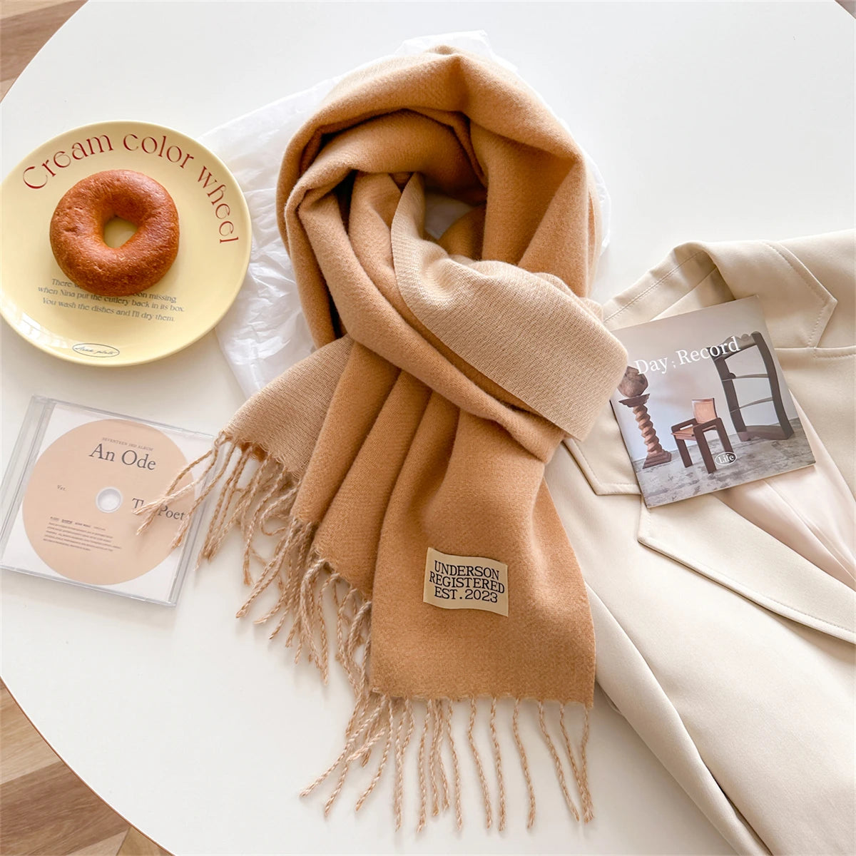 Winter Scarf Women Cashmere Warm Pashmina Foulard Female Scarves Long Blanket Thick Soft Shawls Wraps
