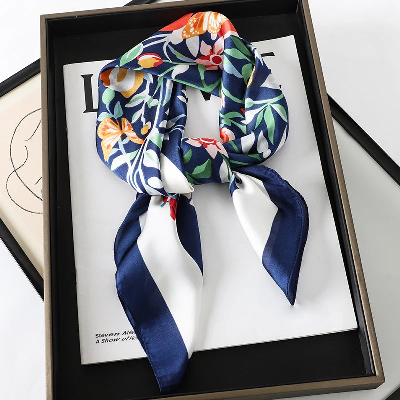 Head Scarf For Women Animal Animal Kerchief Neck Scarfs 70cm Square Shawls and Wrpas Scarves For Ladies