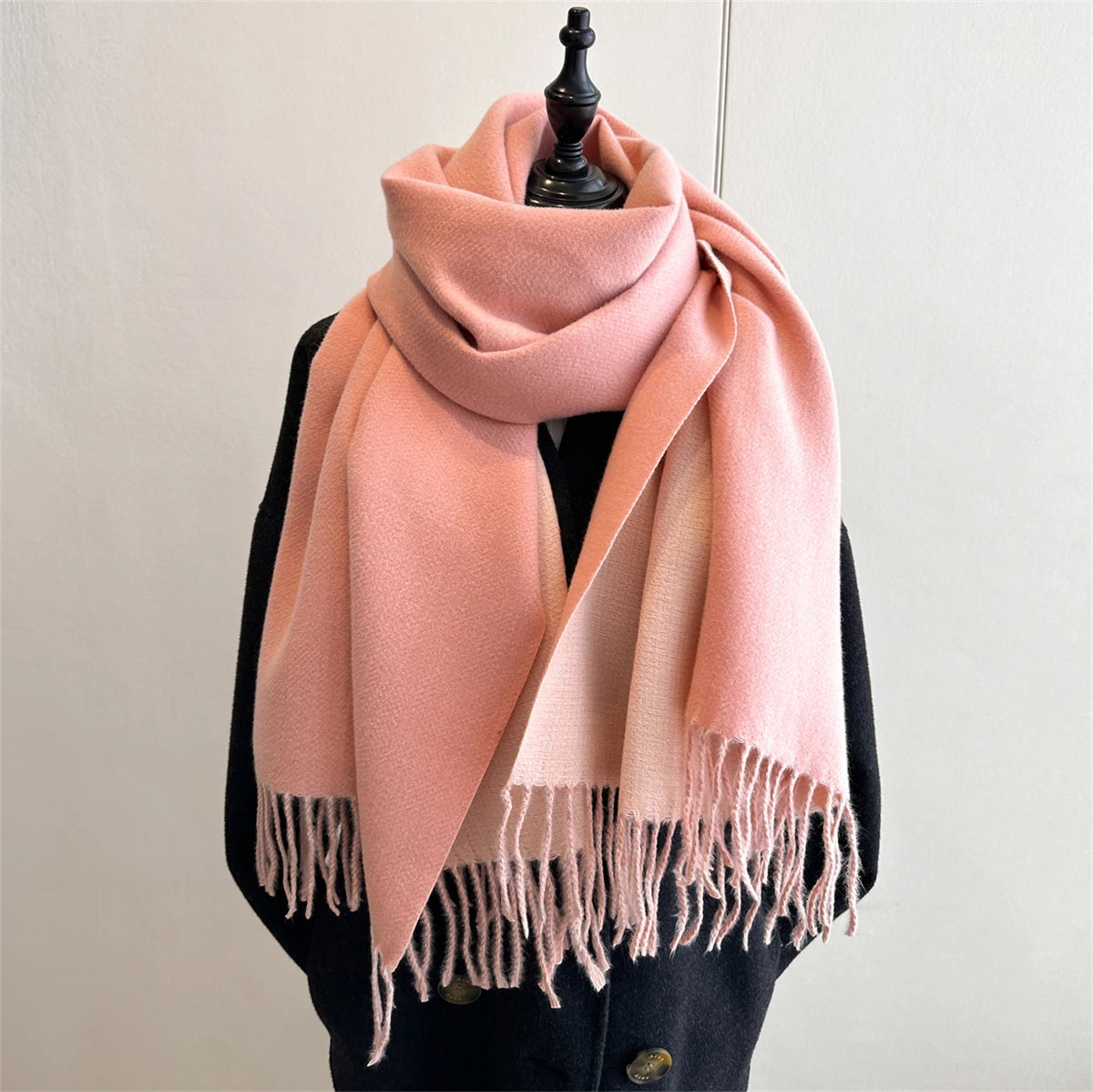 Winter Scarf Women Cashmere Warm Pashmina Foulard Female Scarves Long Blanket Thick Soft Shawls Wraps
