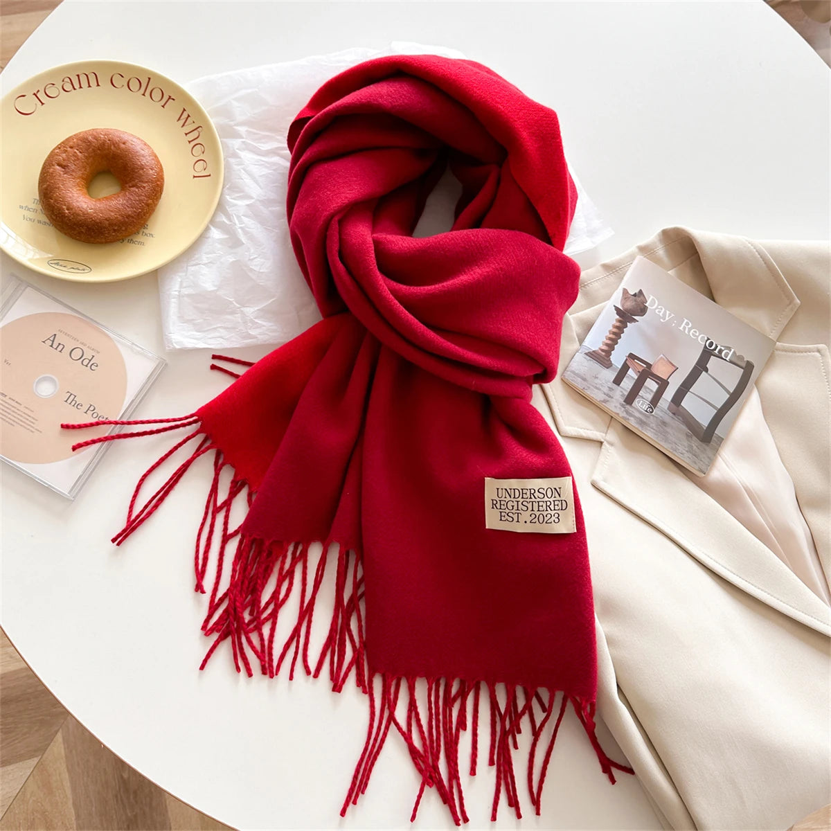 Winter Scarf Women Cashmere Warm Pashmina Foulard Female Scarves Long Blanket Thick Soft Shawls Wraps