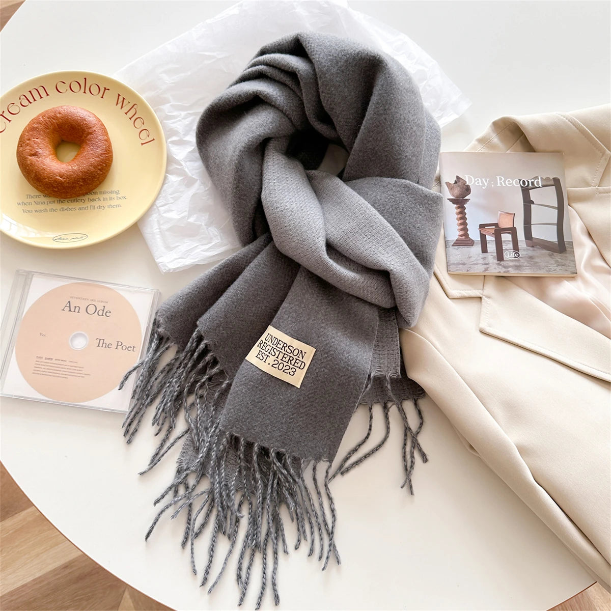 Winter Scarf Women Cashmere Warm Pashmina Foulard Female Scarves Long Blanket Thick Soft Shawls Wraps