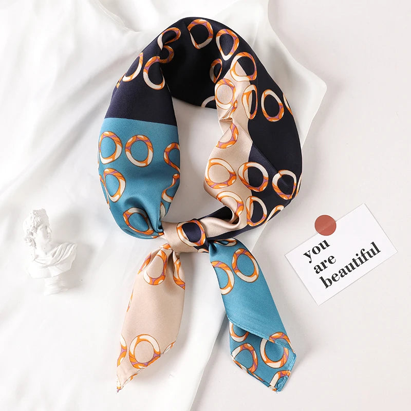 Head Scarf For Women Animal Animal Kerchief Neck Scarfs 70cm Square Shawls and Wrpas Scarves For Ladies