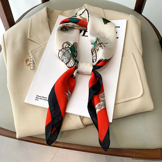 Head Scarf For Women Animal Animal Kerchief Neck Scarfs 70cm Square Shawls and Wrpas Scarves For Ladies