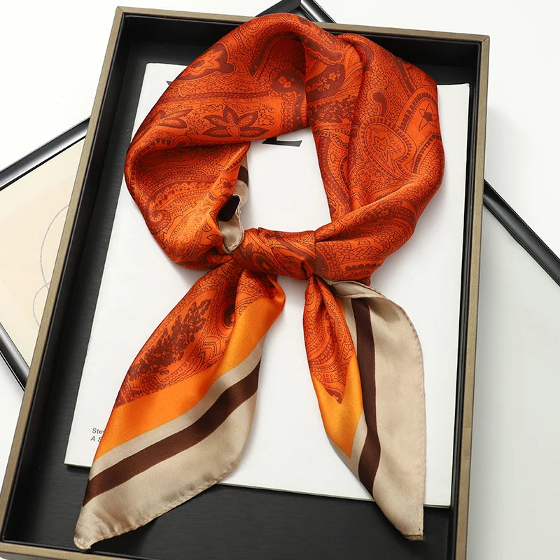 Head Scarf For Women Animal Animal Kerchief Neck Scarfs 70cm Square Shawls and Wrpas Scarves For Ladies