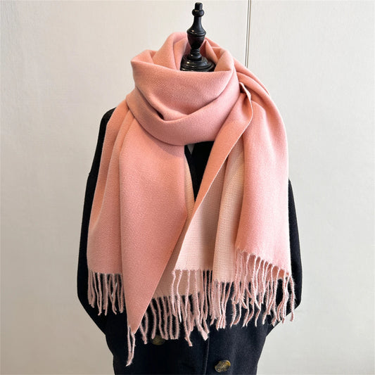 Winter Scarf Women Cashmere Warm Pashmina Foulard Female Scarves Long Blanket Thick Soft Shawls Wraps